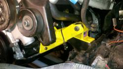 Jeep Cherokee XJ with Brown Dog Offroad Super Engine Mounting Kit installed.